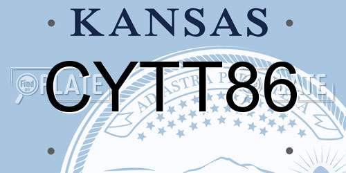 CYTT86 Kansas License Plate