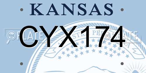 CYX174 Kansas License Plate
