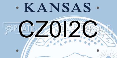 CZ0I2C Kansas License Plate