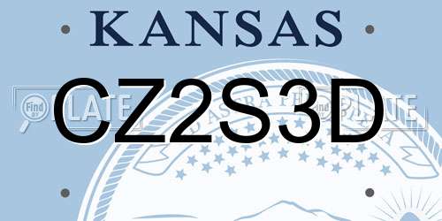 CZ2S3D Kansas License Plate