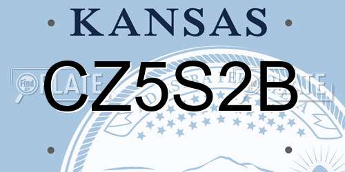 CZ5S2B Kansas License Plate
