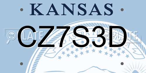 CZ7S3D Kansas License Plate