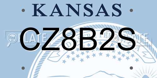 CZ8B2S Kansas License Plate