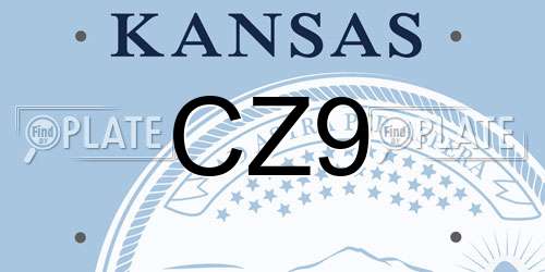 CZ9 Kansas License Plate