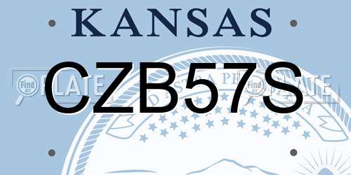 CZB57S Kansas License Plate