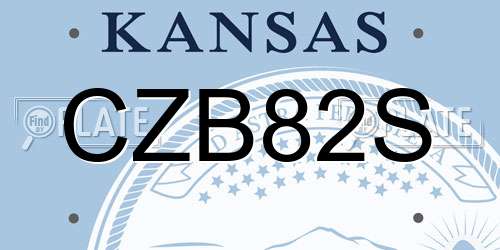 CZB82S Kansas License Plate