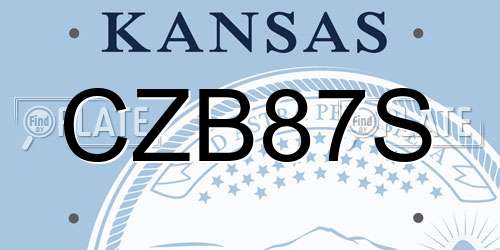 CZB87S Kansas License Plate