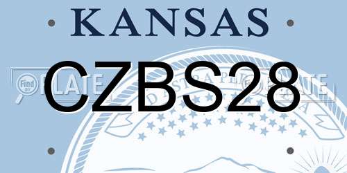 CZBS28 Kansas License Plate