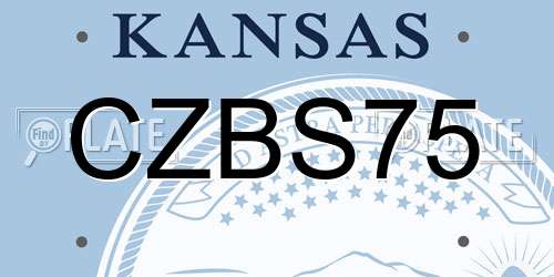 CZBS75 Kansas License Plate