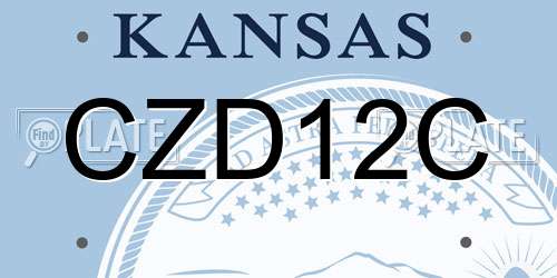 CZD12C Kansas License Plate