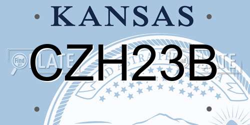 CZH23B Kansas License Plate