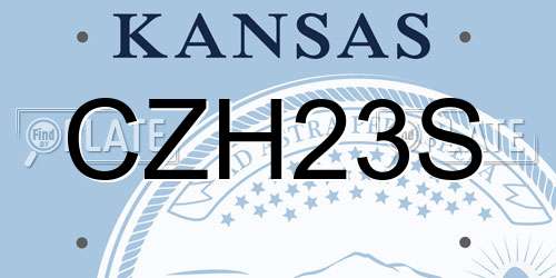 CZH23S Kansas License Plate