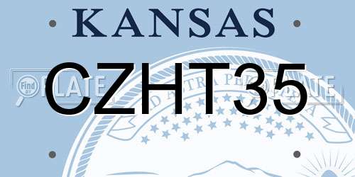 CZHT35 Kansas License Plate