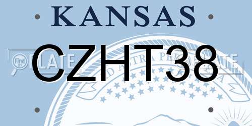 CZHT38 Kansas License Plate