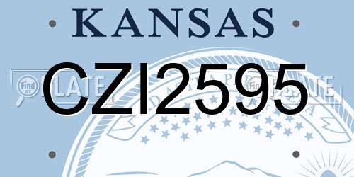 CZI2595 Kansas License Plate