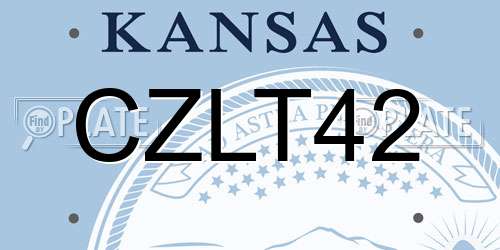 CZLT42 Kansas License Plate