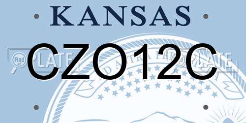 CZO12C Kansas License Plate
