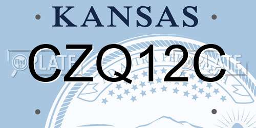CZQ12C Kansas License Plate