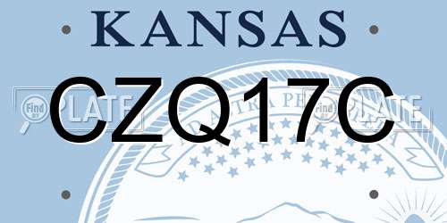 CZQ17C Kansas License Plate