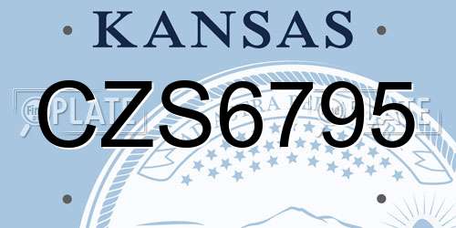 CZS6795 Kansas License Plate