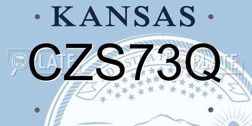 CZS73Q Kansas License Plate