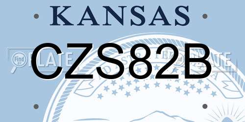 CZS82B Kansas License Plate