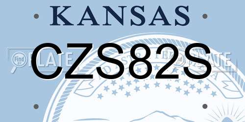 CZS82S Kansas License Plate