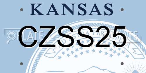 CZSS25 Kansas License Plate