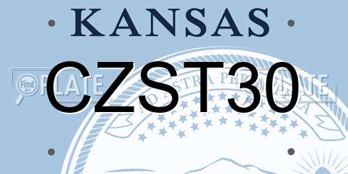 CZST30 Kansas License Plate