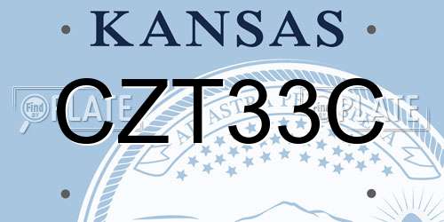 CZT33C Kansas License Plate