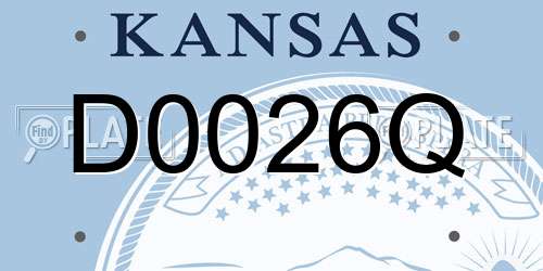 D0026Q Kansas License Plate