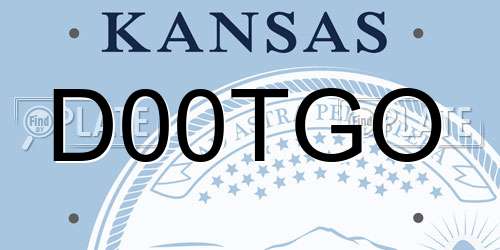 D00TGO Kansas License Plate