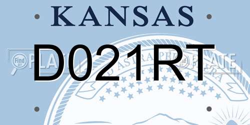 D021RT Kansas License Plate
