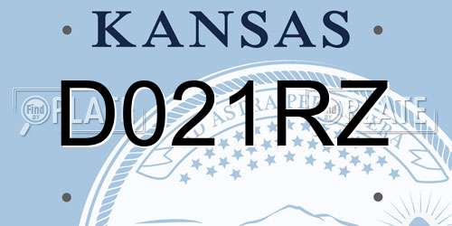 D021RZ Kansas License Plate