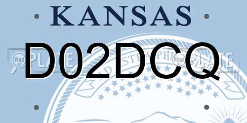 D02DCQ Kansas License Plate