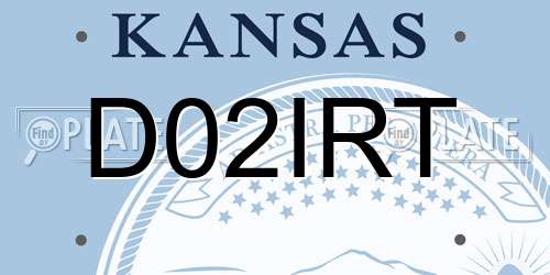 D02IRT Kansas License Plate