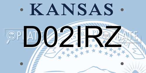 D02IRZ Kansas License Plate