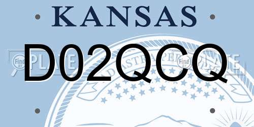 D02QCQ Kansas License Plate