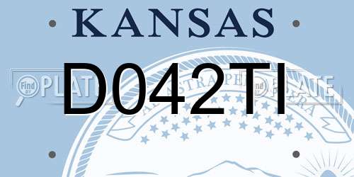 D042TI Kansas License Plate
