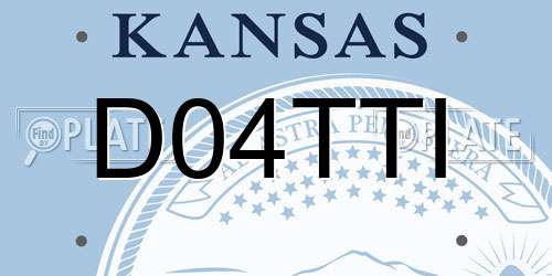 D04TTI Kansas License Plate