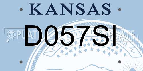 D057SI Kansas License Plate