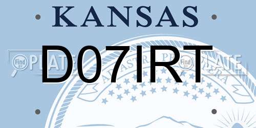 D07IRT Kansas License Plate