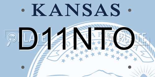 D11NTO Kansas License Plate