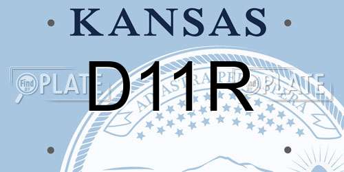 D11R Kansas License Plate