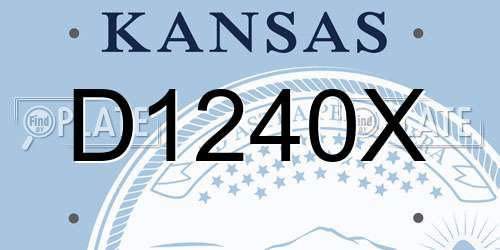 D1240X Kansas License Plate