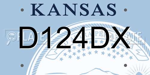 D124DX Kansas License Plate