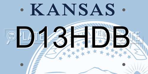 D13HDB Kansas License Plate