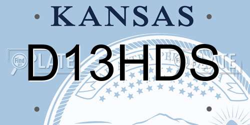 D13HDS Kansas License Plate