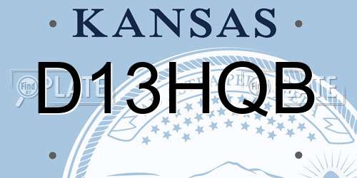 D13HQB Kansas License Plate