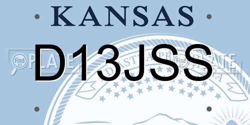 D13JSS Kansas License Plate